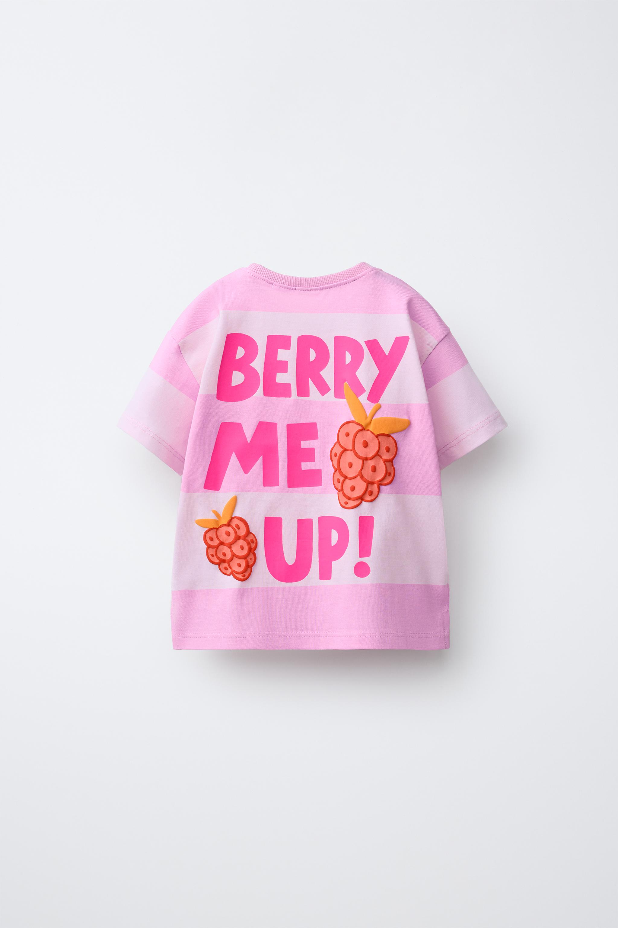 RAISED FRUIT STRIPE T-SHIRT